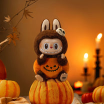 Happy Halloween Party series-sitting pumpkin vinyl plush pendant