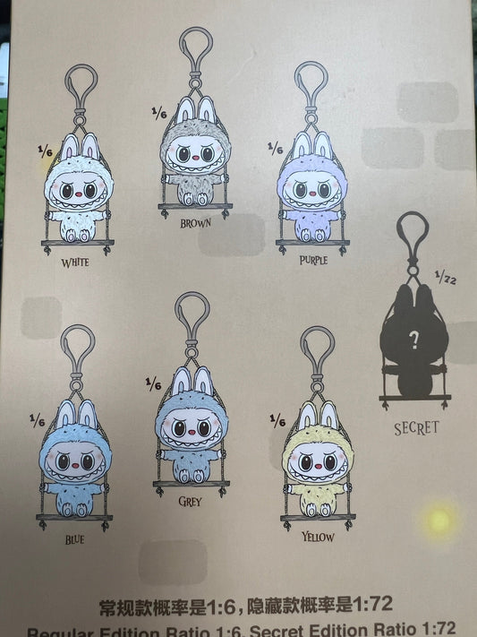 LABUBU Timber Workshop Series-Playing on the Swing Plush Pendant Blind Box