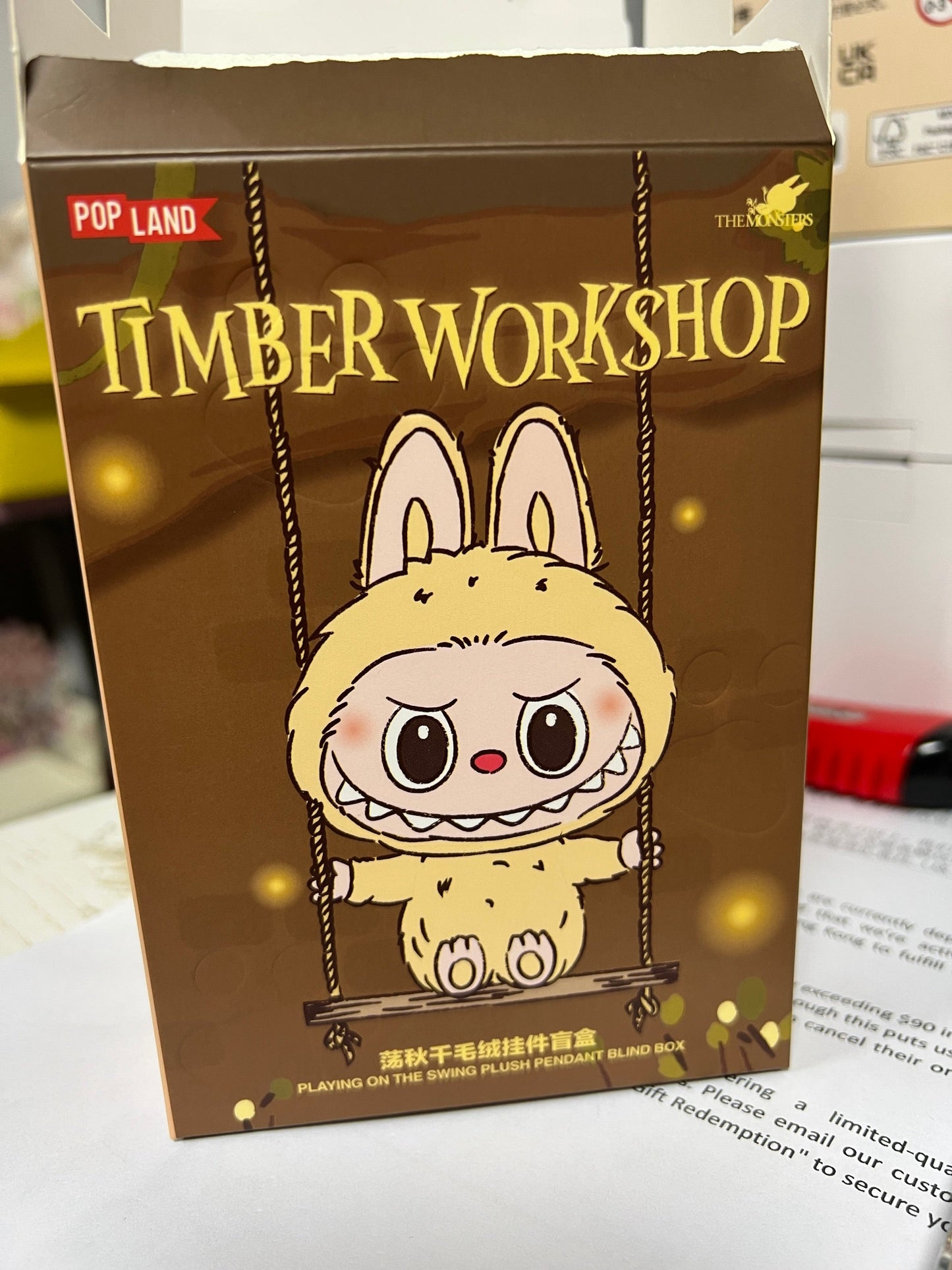 LABUBU Timber Workshop Series-Playing on the Swing Plush Pendant Blind Box